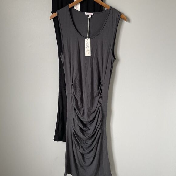 Ingrid & Isabel Maternity Dress Sleeveless Gray Black Lot of 2 Women's Large NWT - Picture 2 of 10